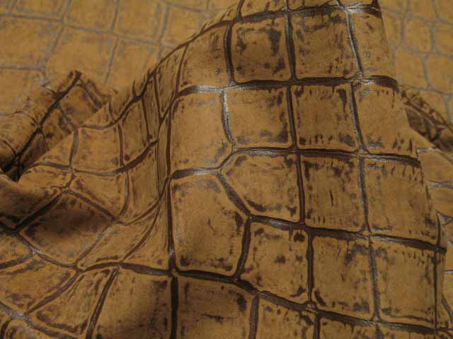 imprinted Buffed Imprint Large Crocodile Brown
