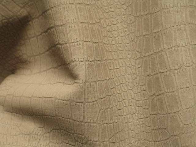 imprinted Buffed Imprint Small Crocodile Light Taupe