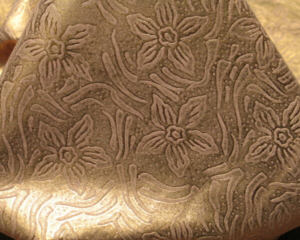 metallic Imprint Flower Metallic Bronze