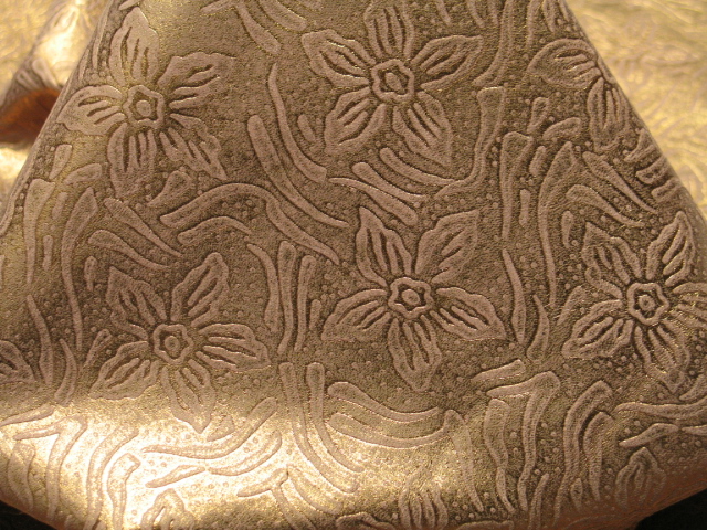 metallic Imprint Flower Metallic Bronze